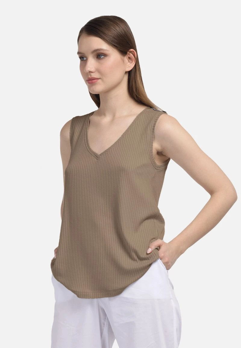 HELMIDGE Débardeur Beige Femme 5 HELMIDGE Débardeur Beige Femme – Image 3
