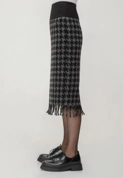 HELMIDGE Femme Jupe Crayon Grau Schwarz -HELMIDGE Soldes Boutique 62660c33050346b9a9aa6acb33246fb7