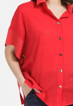 HELMIDGE Chemisier Rot Femme -HELMIDGE Soldes Boutique 644080c128ec4970956740c236572d03