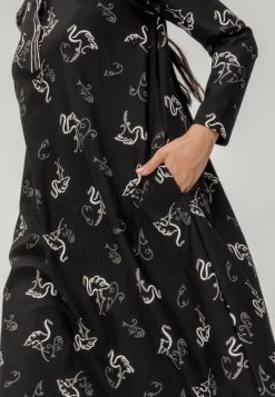 HELMIDGE Femme Robe Chemise Schwarz -HELMIDGE Soldes Boutique 665c2d43c3784ef7832ba85df59d953d