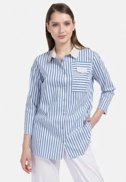 HELMIDGE Femme Chemisier Hellblau