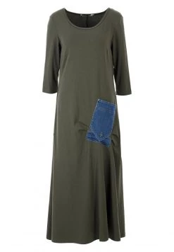 HELMIDGE Femme Robe Longue Khaki -HELMIDGE Soldes Boutique 6893414ffde34b79b79b472bf5e2c88b