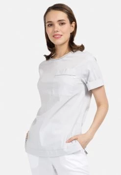 HELMIDGE Femme MIT RUNDHALS Blouse Hellgrau -HELMIDGE Soldes Boutique 68d3b6406ca8445a9ce6bd2499c1aff6