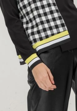 HELMIDGE Femme Sweat à Capuche Zippé Schwarz Weiss -HELMIDGE Soldes Boutique 68ff7158994f43779819bc4b75408e0f