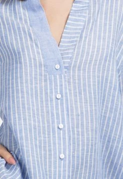 HELMIDGE Femme Blouse Weiss Hellblau -HELMIDGE Soldes Boutique 695a758dda9b49629097ed37043f526c