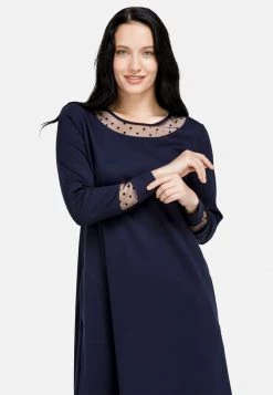 HELMIDGE Femme Robe De Jour Dunkel Blau -HELMIDGE Soldes Boutique 6eab04f708da48c2929e406645332d88