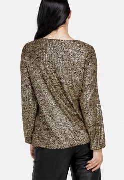 HELMIDGE Blouse Gold Coloured Femme -HELMIDGE Soldes Boutique 72044a356bdc47c995fa4f72168323d4