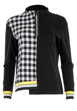 HELMIDGE Femme Sweat à Capuche Zippé Schwarz Weiss -HELMIDGE Soldes Boutique 728501b8274b4914b3adbac01349159d