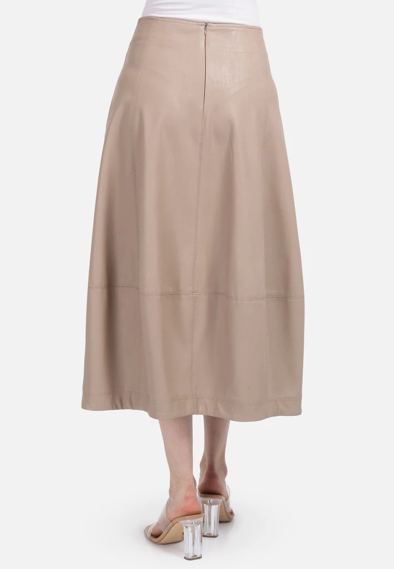 HELMIDGE Femme Jupe Trapèze Beige 4 HELMIDGE Femme Jupe Trapèze Beige – Image 2