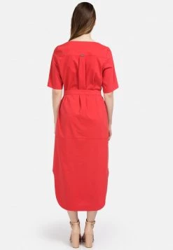 HELMIDGE Femme STIL Robe Chemise Rot -HELMIDGE Soldes Boutique 742aa4a556f84e8aabea0893441983ff