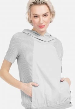 HELMIDGE Femme KURZARMBLUSE BLUSE T Shirt Imprimé Hellgrau -HELMIDGE Soldes Boutique 78d88d0914644ab98377a91c252c9c51