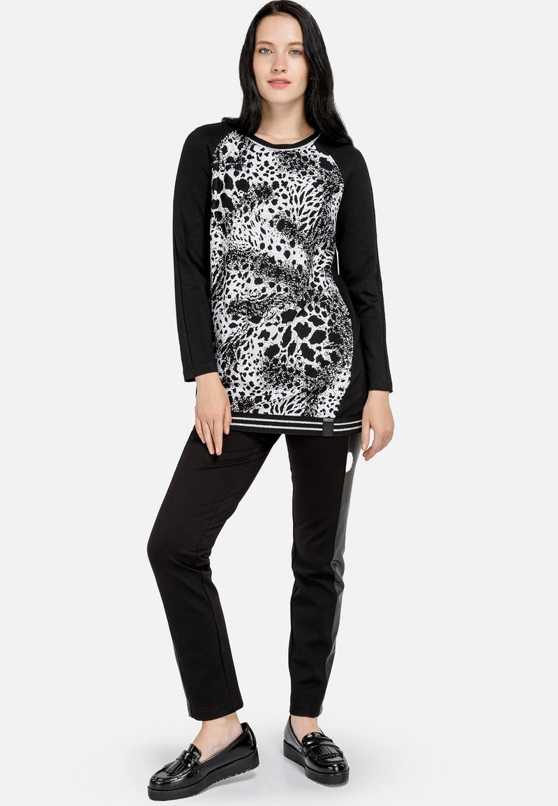 HELMIDGE Femme T Shirt à Manches Longues Schwarz/weiss 3 HELMIDGE Femme T Shirt à Manches Longues Schwarz/weiss