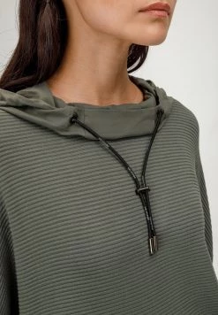 HELMIDGE Sweat à Capuche Khaki Femme -HELMIDGE Soldes Boutique 794c9b593c9448d98b249b370be0a545