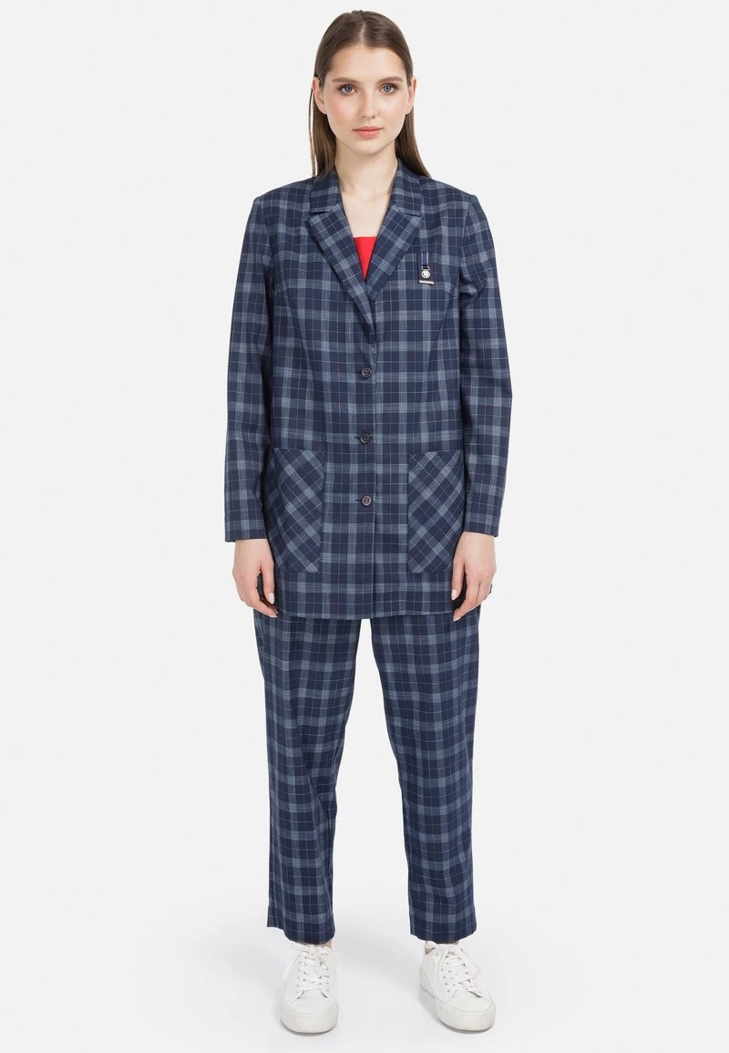 HELMIDGE Femme Manteau Court Blau/weiss 3 HELMIDGE Femme Manteau Court Blau/weiss