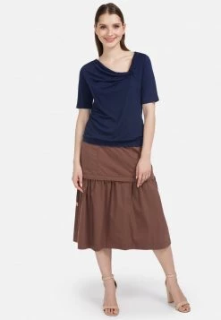 HELMIDGE KNOTEN AUSSCHNITT Blouse Blau Femme -HELMIDGE Soldes Boutique 7d9b5910b08f4011a0b025a0d15c3b61