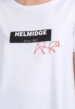HELMIDGE T Shirt Imprimé Weiss Femme -HELMIDGE Soldes Boutique 809f12fb2eb4487da452b577f83e920a