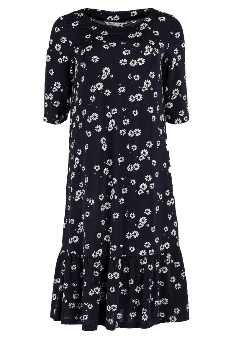 HELMIDGE Robe De Jour Dunkel Blau Blumen Femme 8 HELMIDGE Robe De Jour Dunkel Blau Blumen Femme – Image 6