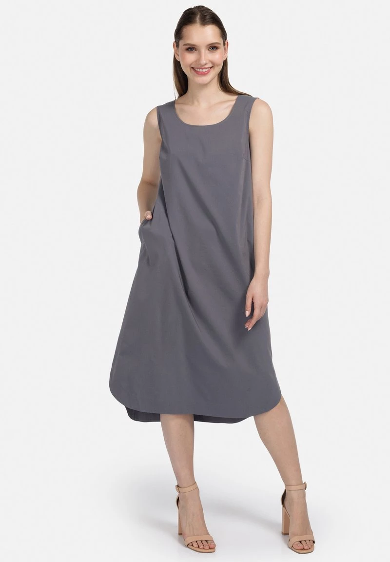 HELMIDGE Femme OHNE ÄRMEL Robe De Jour Dunkel Grau 4 HELMIDGE Femme OHNE ÄRMEL Robe De Jour Dunkel Grau – Image 2