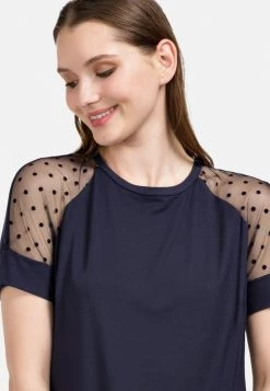 HELMIDGE KURZARMBLUSE BLUSE Blouse Blau Femme -HELMIDGE Soldes Boutique 8d705a8f05eb4348b060d96f4866a913