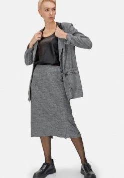 HELMIDGE MIDI Jupe Trapèze Schwarz Grau Femme -HELMIDGE Soldes Boutique 9138ead9e804466480fed88b6e8fc95d