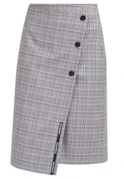 HELMIDGE Jupe Portefeuille Schwarz Beige Femme -HELMIDGE Soldes Boutique 918cd5f8020b47d49a24a7808db907c5