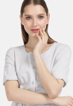 HELMIDGE STIL Robe Chemise Hellgrau Femme -HELMIDGE Soldes Boutique 923ef53813144e11a6778ca3271aaaa3