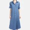 HELMIDGE Femme Robe Longue Blau -HELMIDGE Soldes Boutique 9299a0bbeb4e45638a6738441e042886