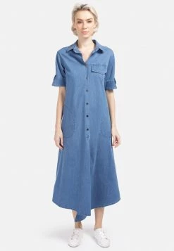 HELMIDGE Femme Robe Longue Blau