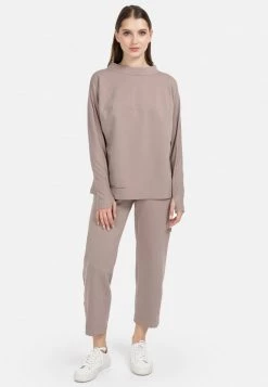 HELMIDGE Femme Sweatshirt Beige -HELMIDGE Soldes Boutique 95126e682feb418e85908d150c826273