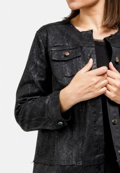 HELMIDGE Femme Veste En Jean Schwarz -HELMIDGE Soldes Boutique 95e1dc5ca3b64ef88bf1d47235ffab0b