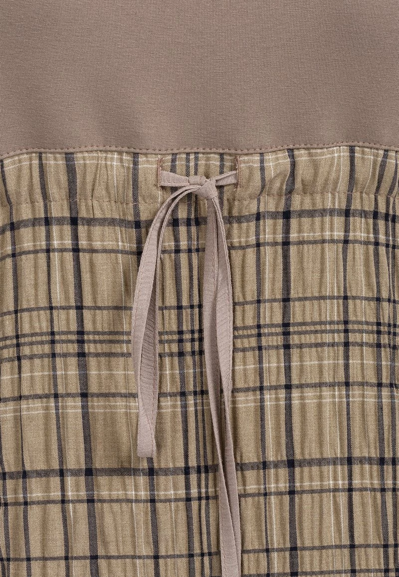 HELMIDGE Femme IM KARO DESSIN Robe De Jour Beige 9 HELMIDGE Femme IM KARO DESSIN Robe De Jour Beige – Image 7