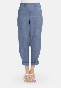 HELMIDGE Pantalon Classique Grau Blau Femme