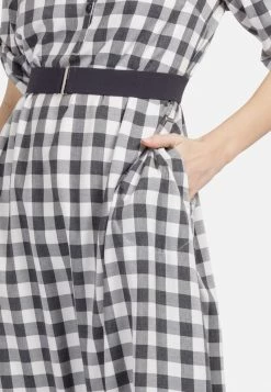 HELMIDGE IM KARO DESSIN Robe Chemise Grau Femme -HELMIDGE Soldes Boutique 98c2b745a3df4818a98dabfc8c9ffbba