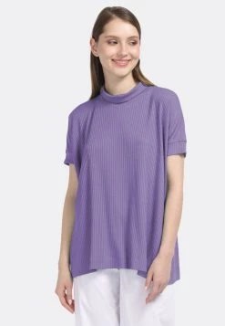 HELMIDGE Femme T Shirt Imprimé Helllila