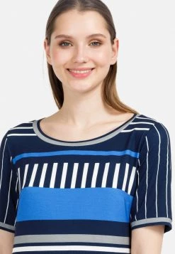 HELMIDGE Femme LONGBLUSE BLUSE T Shirt Imprimé Blau -HELMIDGE Soldes Boutique 9e0aa4962ebc49bbaffd9db7d846ecf1