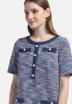 HELMIDGE Femme Robe Fourreau Blau -HELMIDGE Soldes Boutique 9f9141333ca847f2b0b60b350c8b9ba6