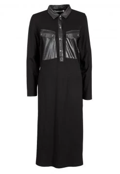 HELMIDGE Femme Robe Chemise Schwarz -HELMIDGE Soldes Boutique a1dca6d2634c4b40877e956d9ab29292