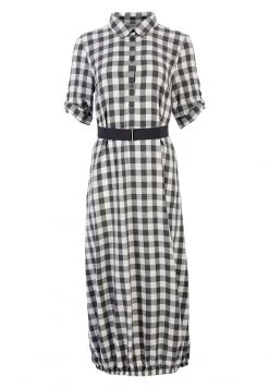 HELMIDGE IM KARO DESSIN Robe Chemise Grau Femme -HELMIDGE Soldes Boutique a41047e40c524098bf0bac8f289abac1