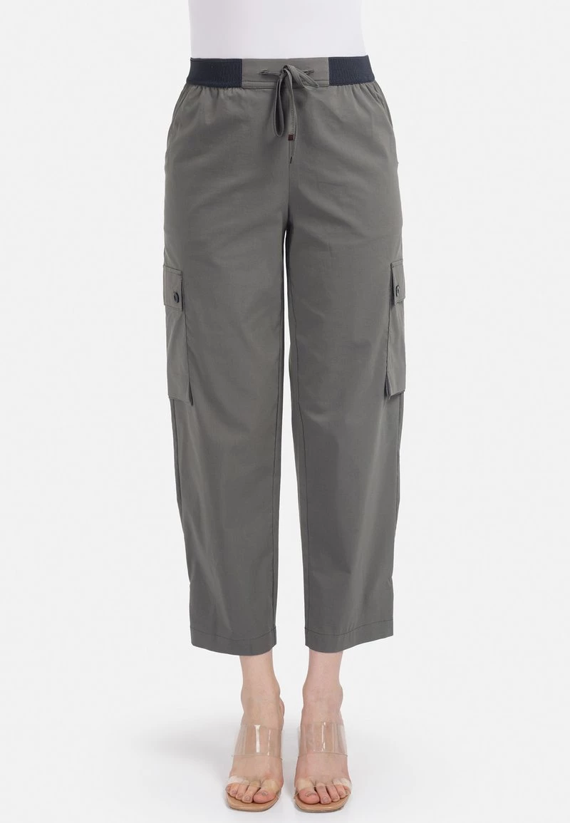 HELMIDGE ELASTISCHEN BUND Pantalon Cargo Khaki Femme 3 HELMIDGE ELASTISCHEN BUND Pantalon Cargo Khaki Femme