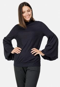 HELMIDGE Femme T Shirt à Manches Longues Schwarz