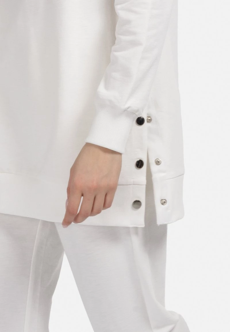 HELMIDGE Femme LOCKEREN SCHNITT Sweat à Capuche Milchig 7 HELMIDGE Femme LOCKEREN SCHNITT Sweat à Capuche Milchig – Image 5