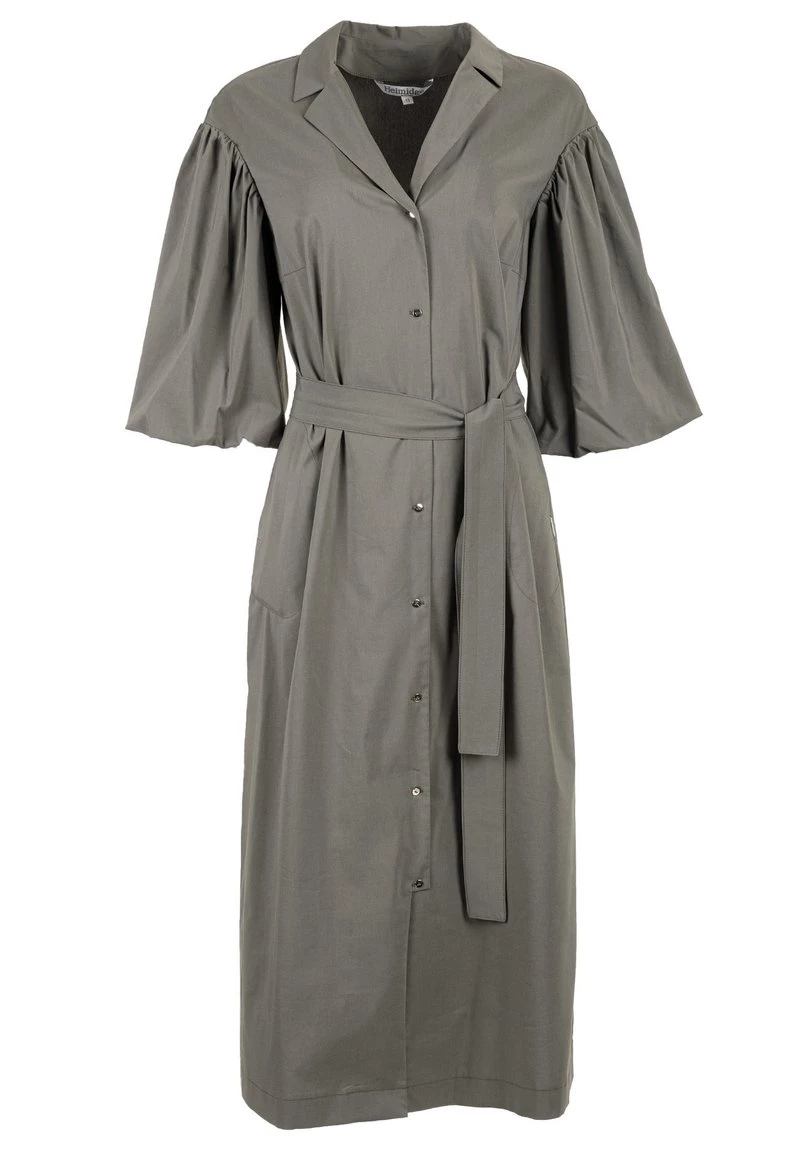 HELMIDGE Femme HEMDBLUSENKLEID Robe Chemise Khaki 7 HELMIDGE Femme HEMDBLUSENKLEID Robe Chemise Khaki – Image 6