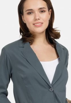 HELMIDGE MIT REVERSKRAGEN Manteau Court Dunkel Grun Femme -HELMIDGE Soldes Boutique ad095a39acf642d980407e0b69844bb6