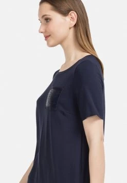 HELMIDGE KURZARMBLUSE BLUSE Blouse Blau Femme -HELMIDGE Soldes Boutique ad51c08a631c41f28f06e701bd6d931b