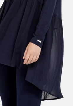 HELMIDGE Femme Blouse Dunkel Blau -HELMIDGE Soldes Boutique ada7a94614a54cd092af6c2593307203
