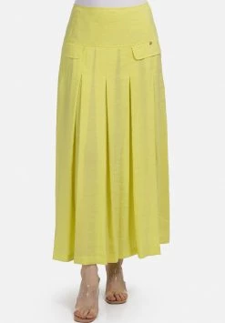 HELMIDGE Femme Jupe Plissée Gelb