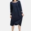 HELMIDGE Femme Robe De Jour Dunkel Blau -HELMIDGE Soldes Boutique b08a1ff6e3c949f6adc7ace7c8ac3ea9