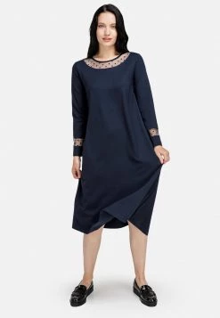 HELMIDGE Femme Robe De Jour Dunkel Blau