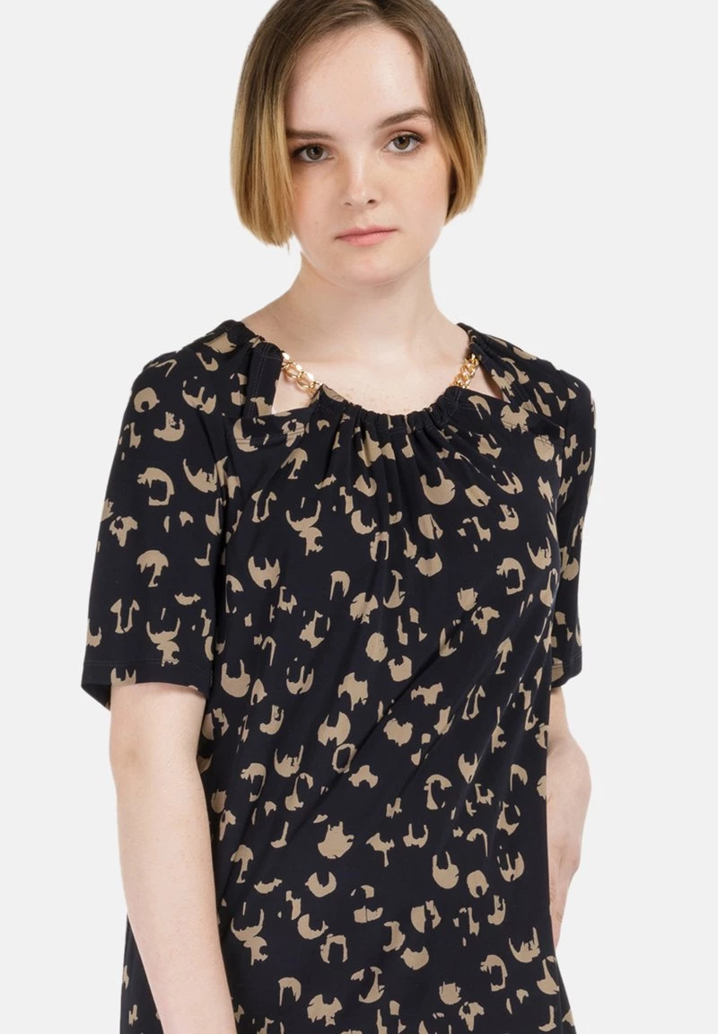 HELMIDGE Robe Fourreau Dunkel Blau Beige Femme 6 HELMIDGE Robe Fourreau Dunkel Blau Beige Femme – Image 4