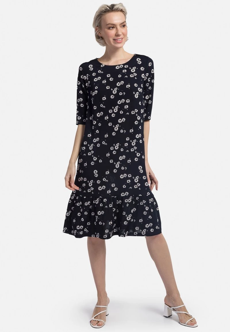HELMIDGE Robe De Jour Dunkel Blau Blumen Femme 3 HELMIDGE Robe De Jour Dunkel Blau Blumen Femme